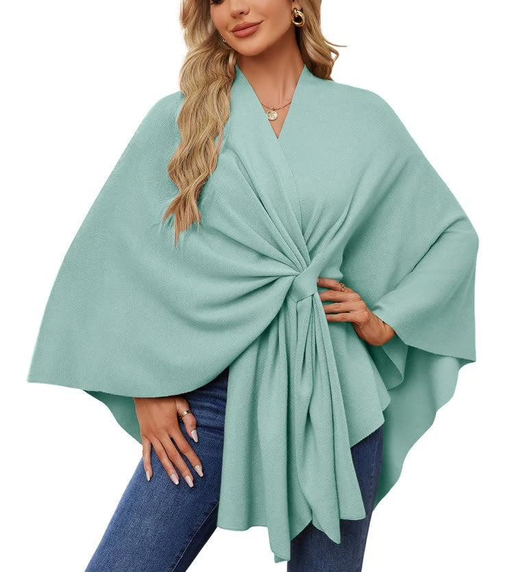 MEGAN | PONCHO DE MUJER ELEGANTE CON APERTURA FRONTAL