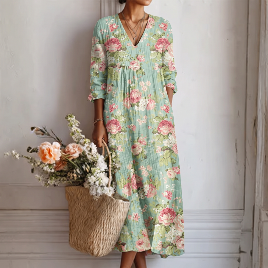 VILMA | VESTIDO CON ESTAMPADO FLORAL DELICADO