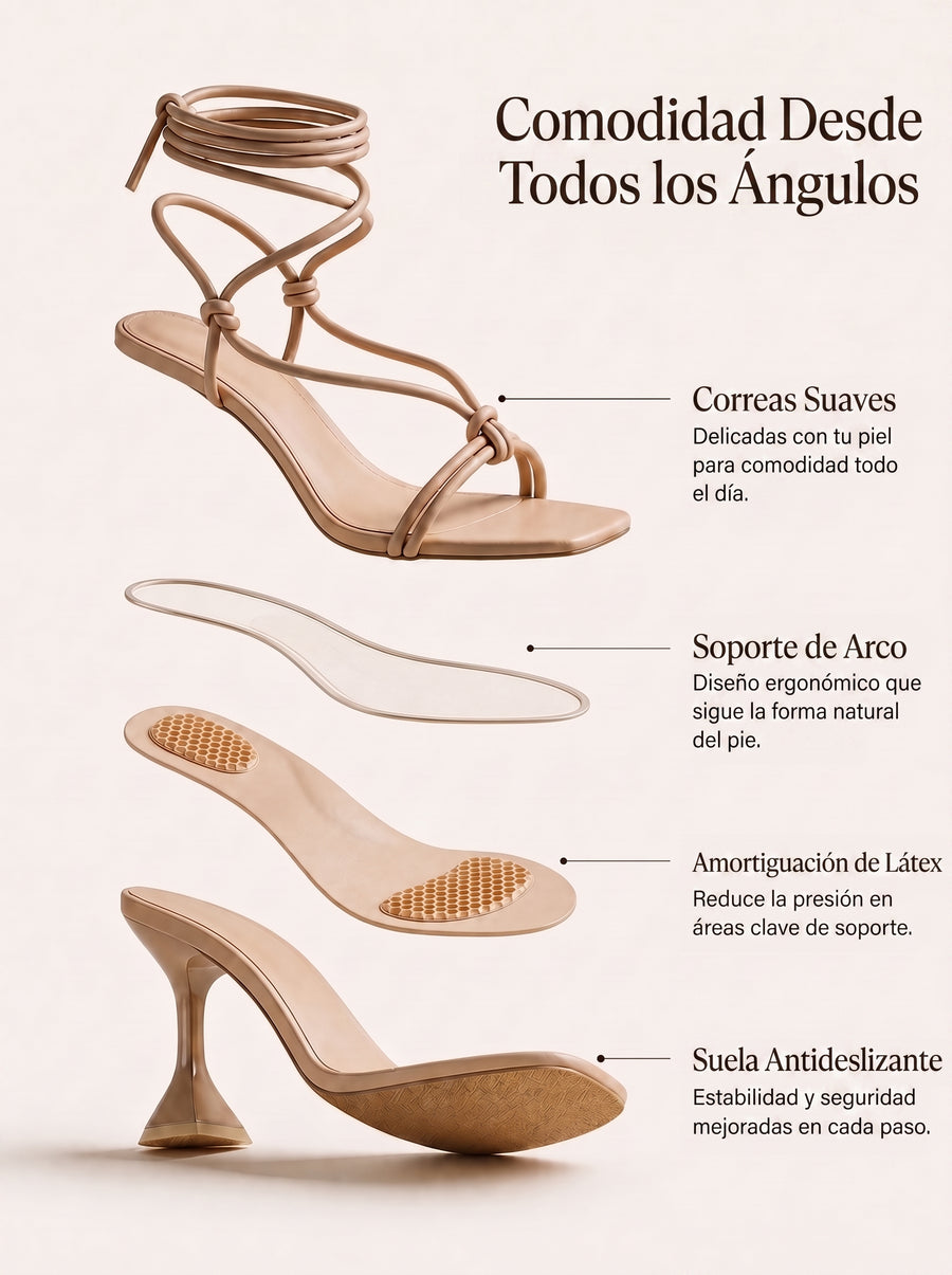 Tacón Ibiza | Ankle-tie high heel