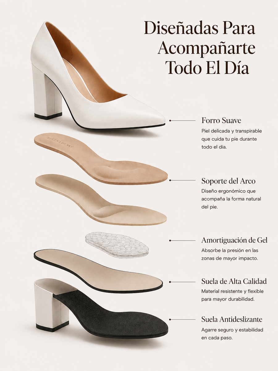 Lía Heel | Medium block heel with pointed toe