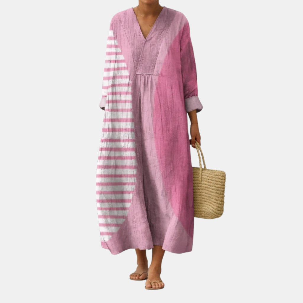 MAYA | VESTIDO MODERNO CON ESTAMPADO ABSTRACTO
