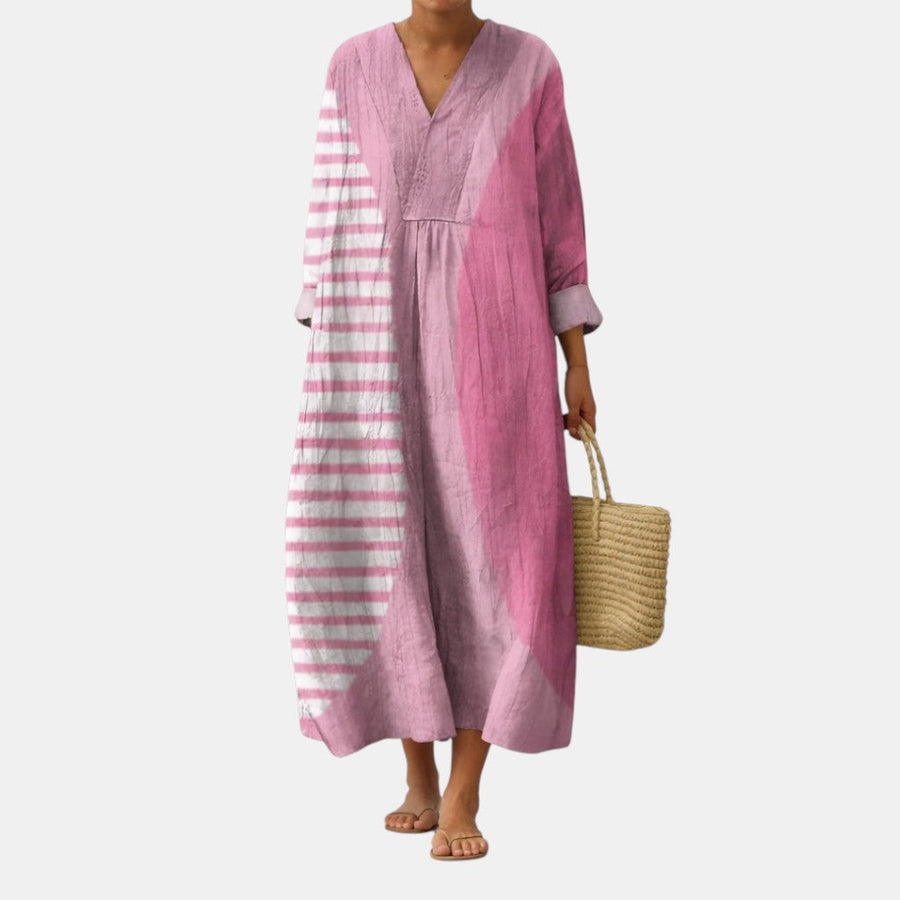 MAYA | VESTIDO MODERNO CON ESTAMPADO ABSTRACTO