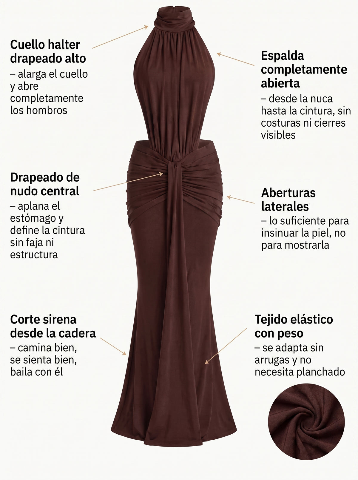 ALEJANDRA | VESTIDO LARGO HALTER DE GALA