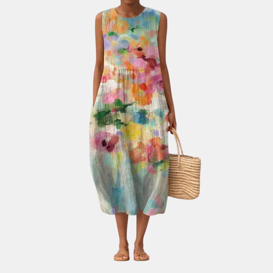 CARLA | VESTIDO MIDI ELEGANTE MULTICOLOR