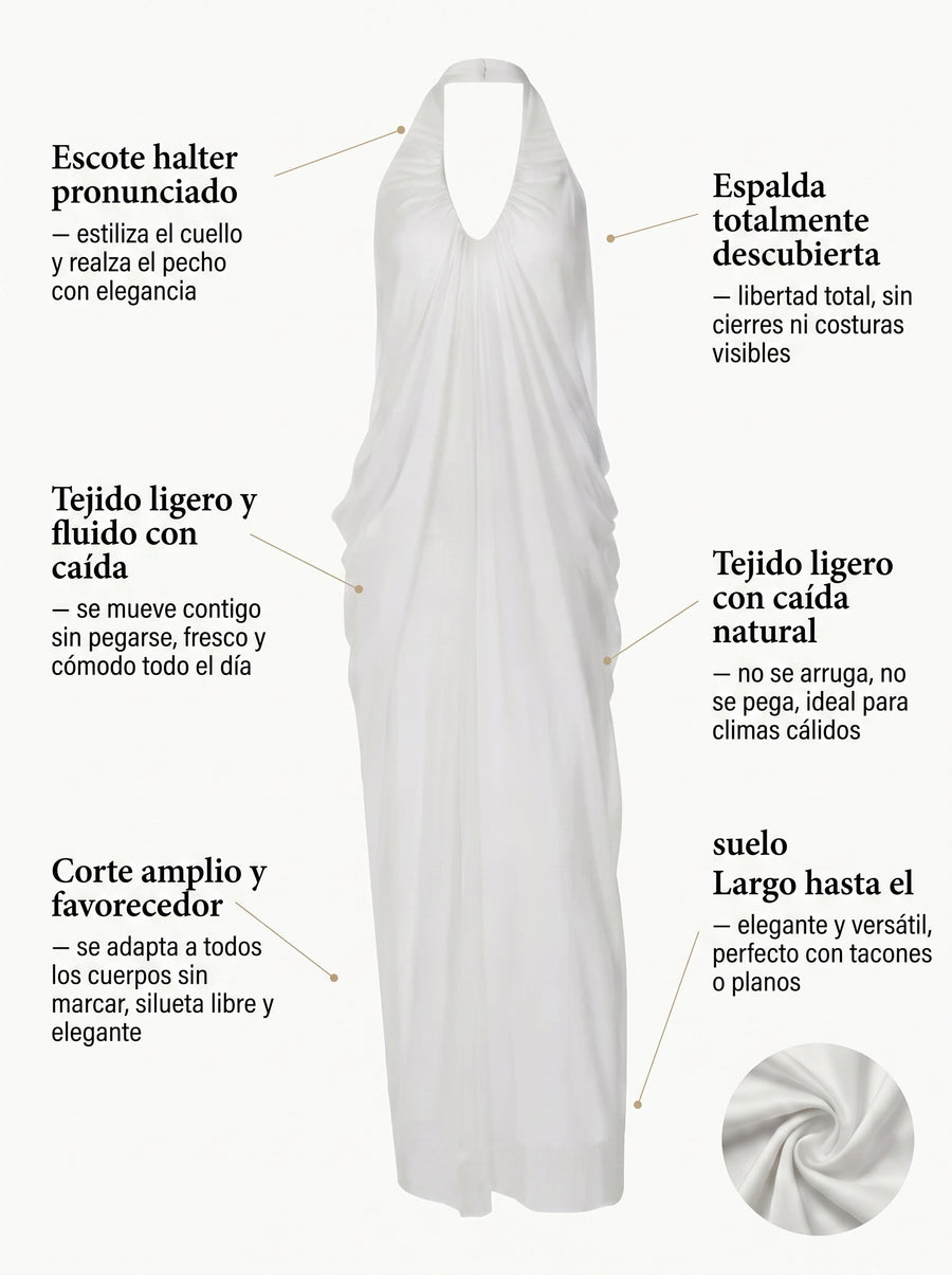 DIANA | VESTIDO BLANCO DE ESTILO GRIEGO