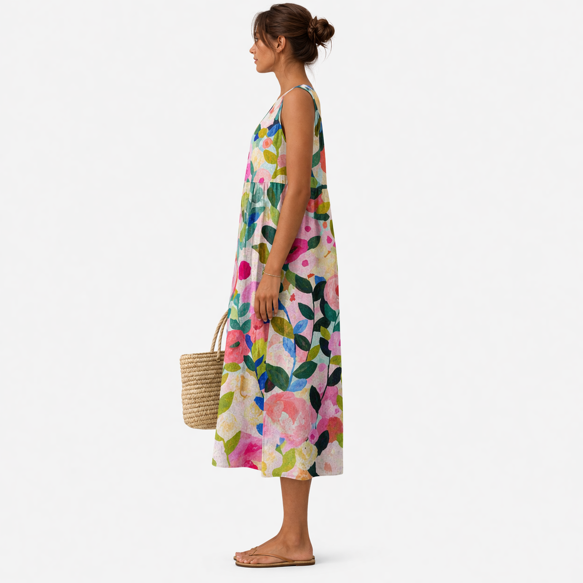 ANA | VESTIDO MIDI DE DIARIO