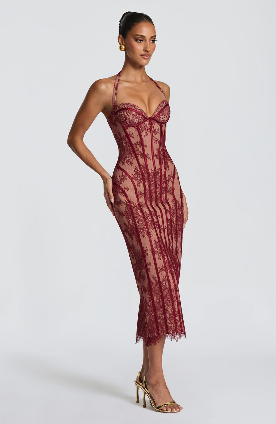 Valentina | Vestido Midi de Fiesta con Encaje