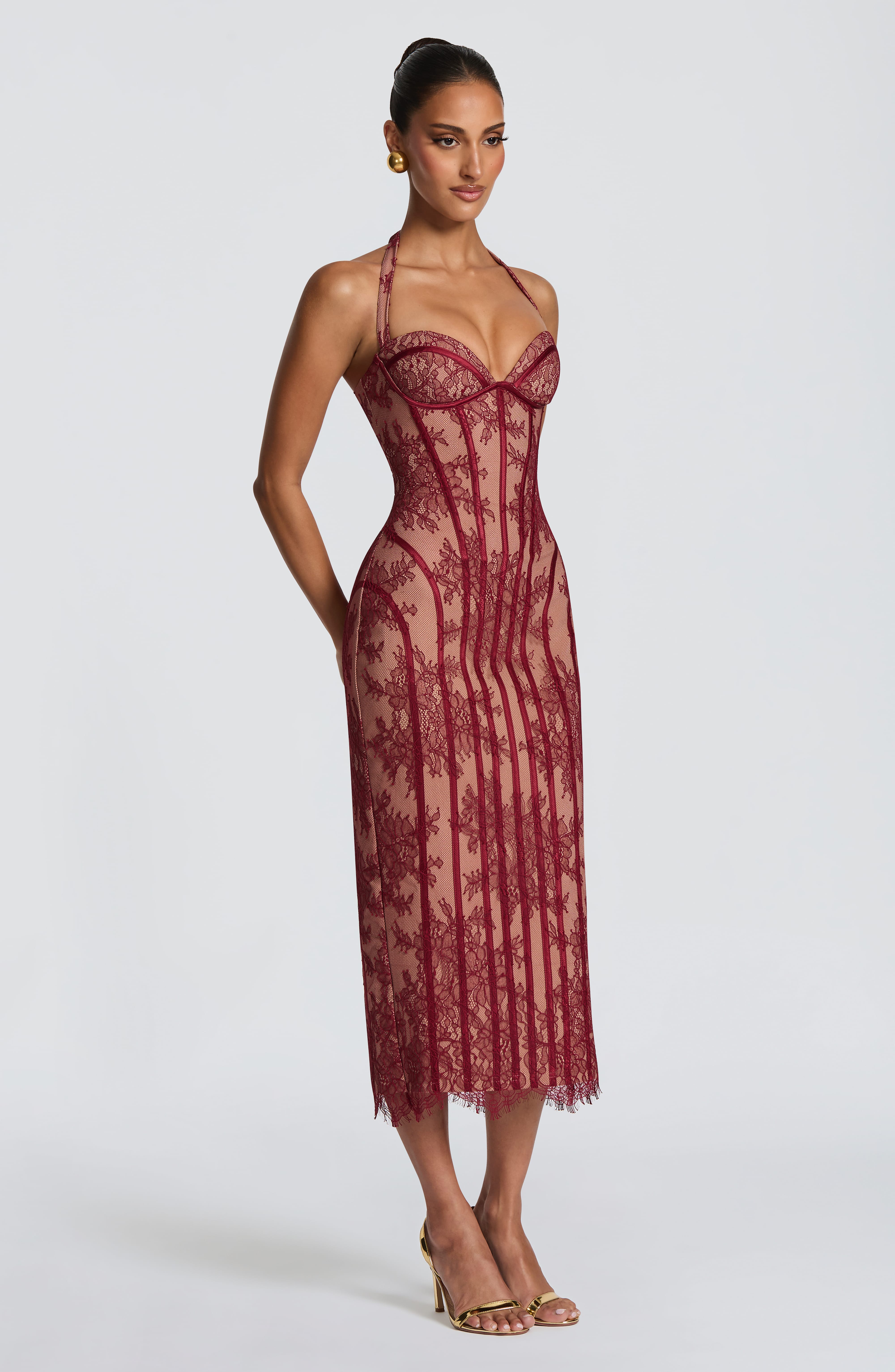 Valentina | Vestido Midi de Fiesta con Encaje