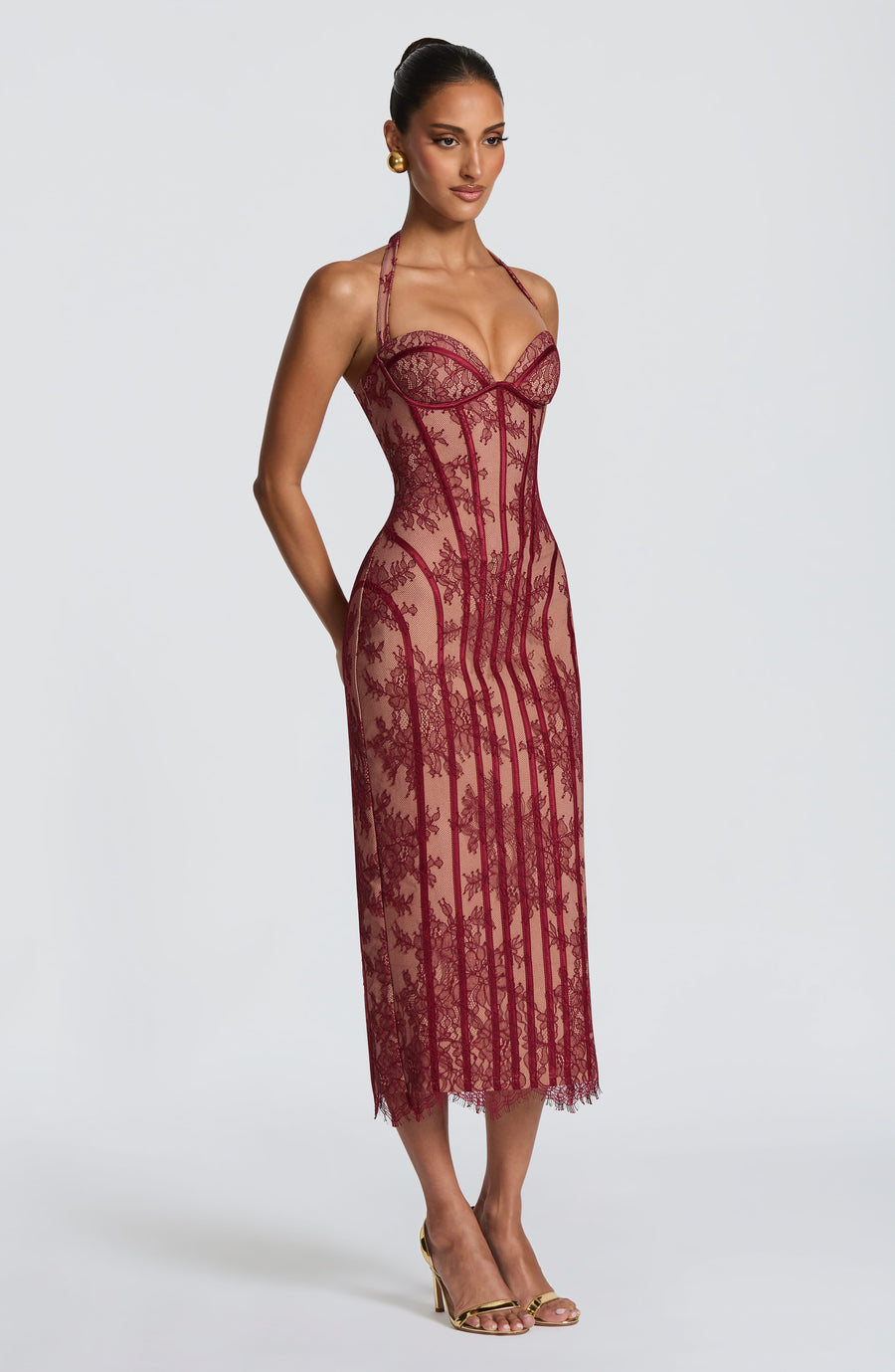 Valentina | Vestido Midi de Fiesta con Encaje