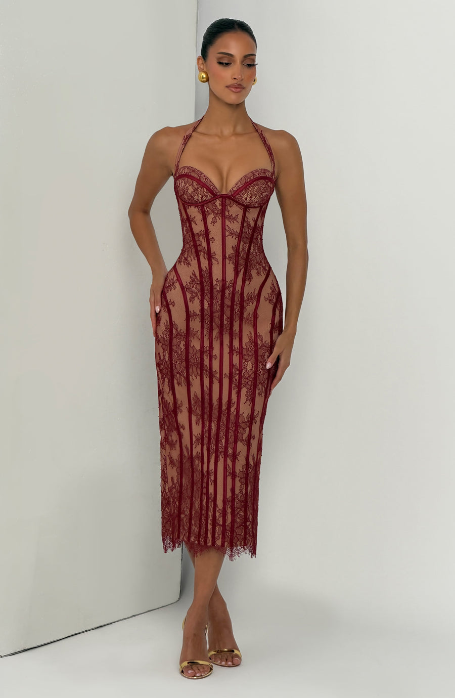 Valentina | Vestido Midi de Fiesta con Encaje