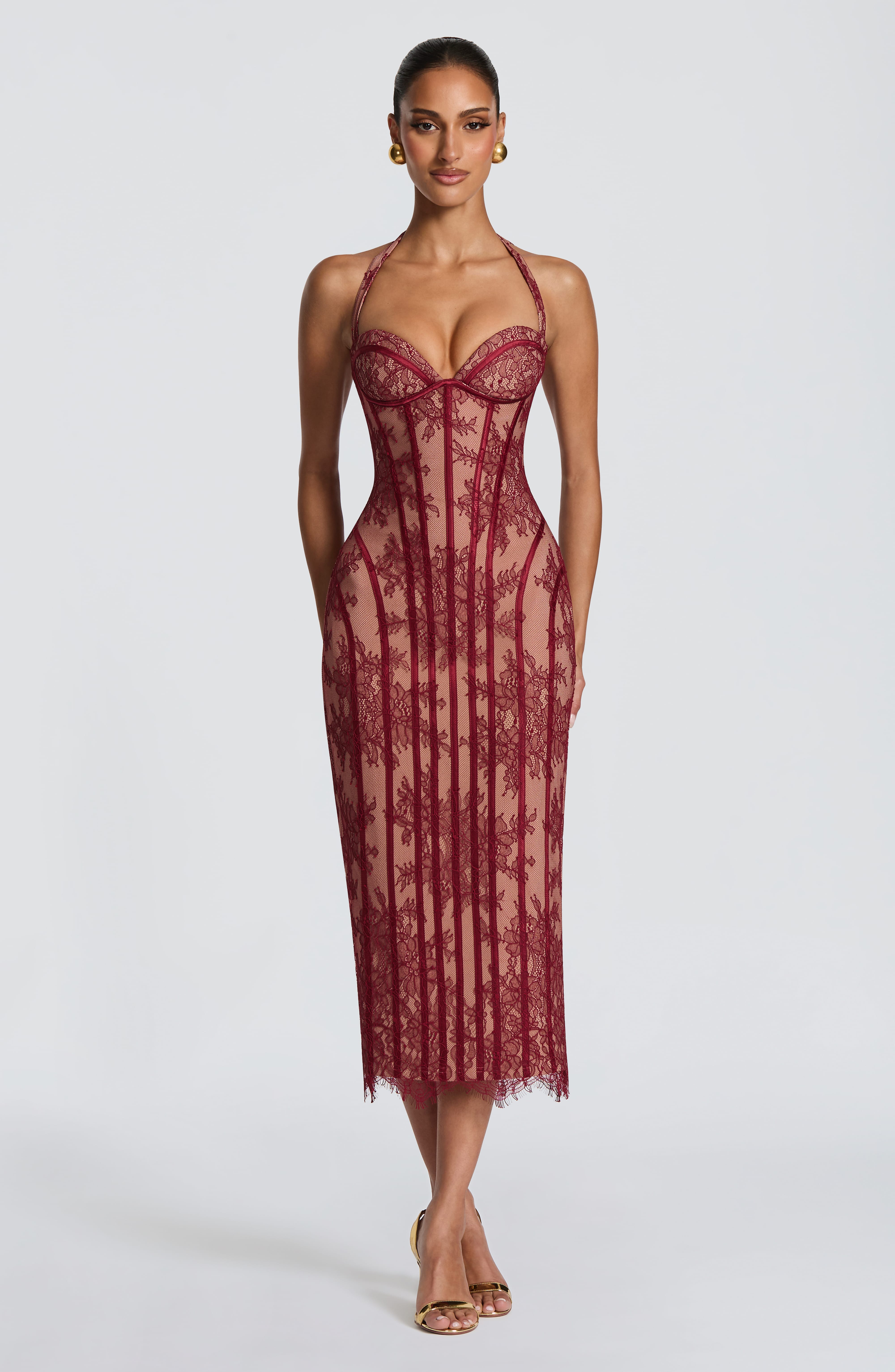Valentina | Vestido Midi de Fiesta con Encaje