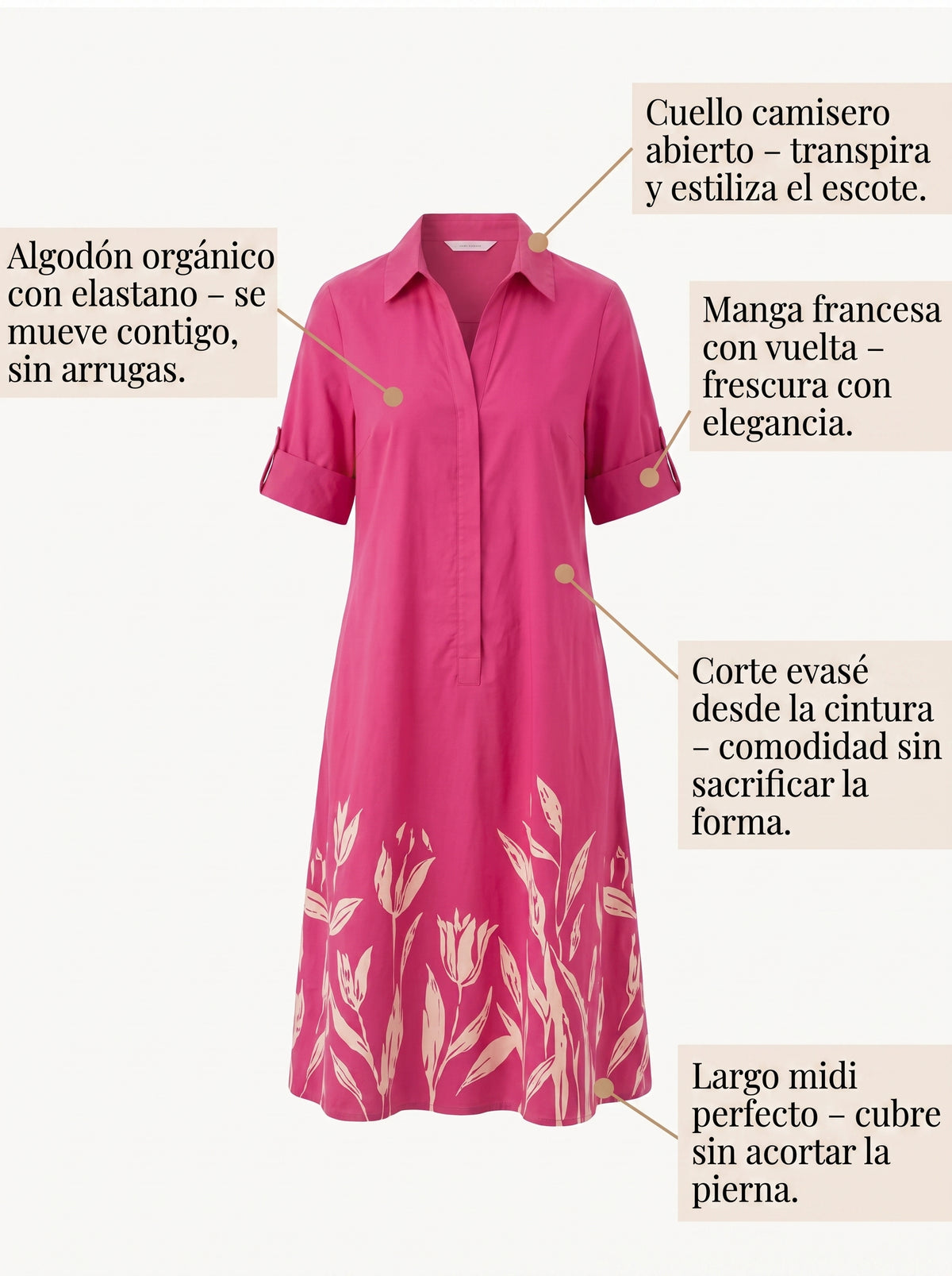GEORGIA | VESTIDO MIDI FLORAL RELAJADO