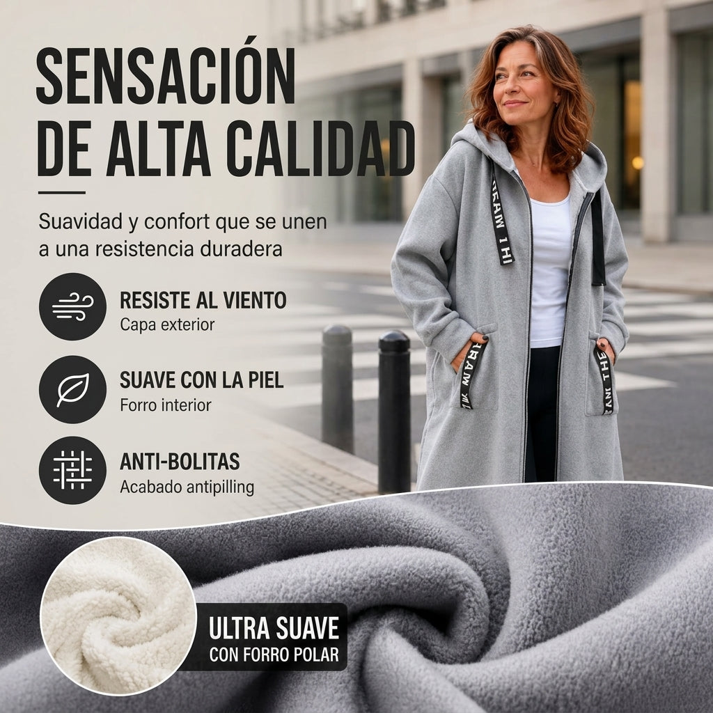 MARTINA | ABRIGO LARGO DE ANTE CON CINTURÓN