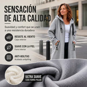 MARTINA | ABRIGO LARGO DE ANTE CON CINTURÓN
