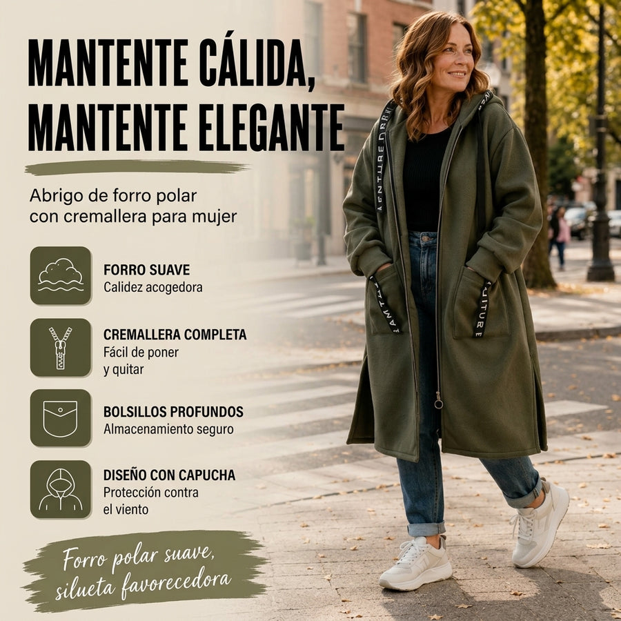 MARTINA | ABRIGO LARGO DE ANTE CON CINTURÓN