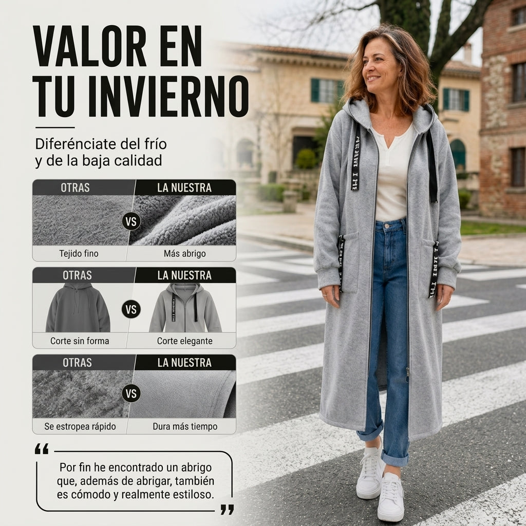MARTINA | ABRIGO LARGO DE ANTE CON CINTURÓN